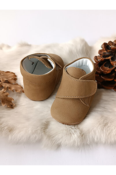 Hodore Genuine Leather Velcro Baby Boots Mink