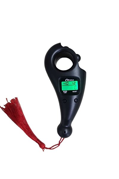 BONJUX Led Işıklı Zikirmatik & Dijital Tesbih Püsküllü Siyah Renk