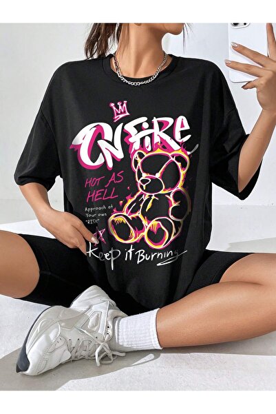 Adrift Καρτούν και γραφικό σχέδιο oversized Μπλουζάκια της σειράς Cartoon/Let...