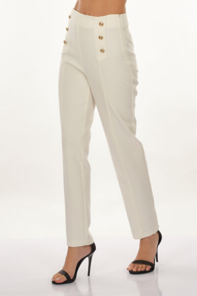 Perspective Double Leg Ecru Women's Trousers24051724