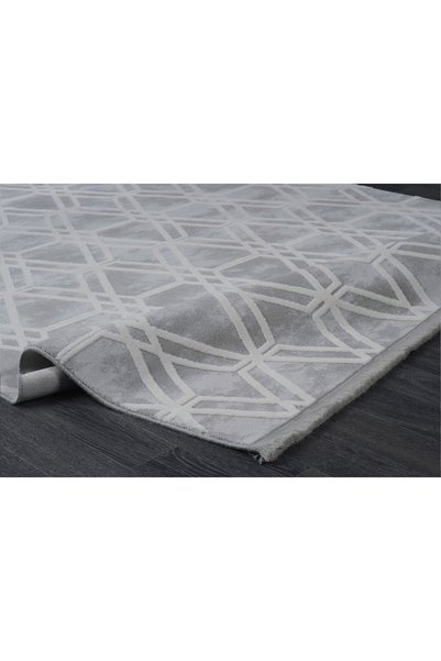 Anatolian Carpet Store KUVARS 5452B GRİ-KREM AKRİLİK MAKİNA HALISI