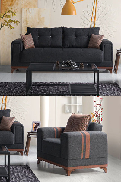 Eymense Okyanus Çekyatlı Koltuk Takımı 3 1