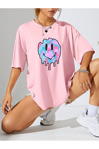 Adrift Tricou supradimensionat cu desene animate și design grafic, seria Cart...