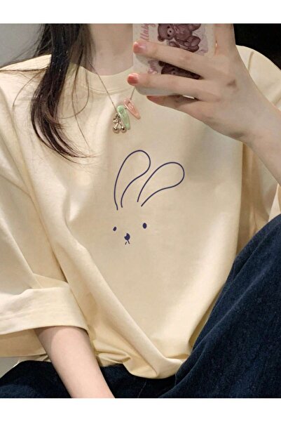 Adrift Карикатура и графичен дизайн Оверсайз тениска Карикатура/Буквена серия...