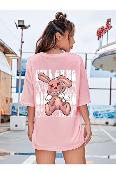 Adrift Desen animat și design grafic Tricou supradimensionat Seria Cartoon/Le...