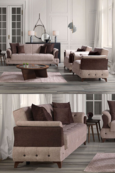 Eymense Fulya Çekyatlı Koltuk Takımı 3+3+1+1