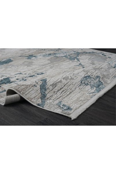 Anatolian Carpet Store KUVARS 5446M GRİ-MAVİ AKRİLİK MAKİNA HALISI