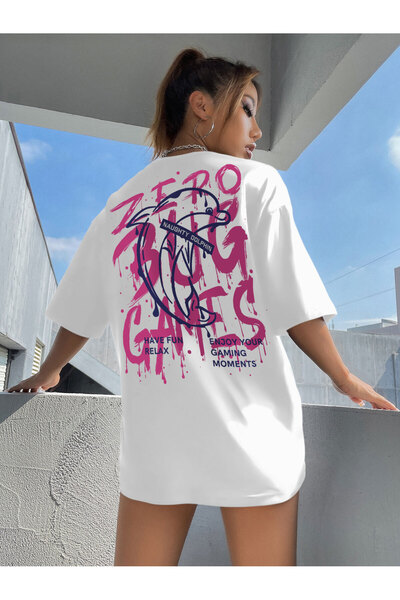 Adrift Σχεδιασμός κινουμένων σχεδίων και γραφικών οπτικών ειδών Oversize T-sh...