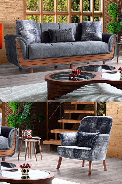 Eymense Saray Çekyatlı Koltuk Takımı 3 1