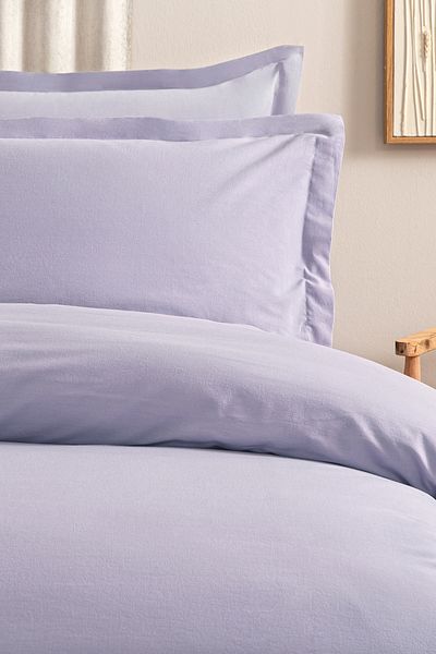 Puffy Naturalis Single Duvet Cover Set - 100% Cotton, Ash Purple