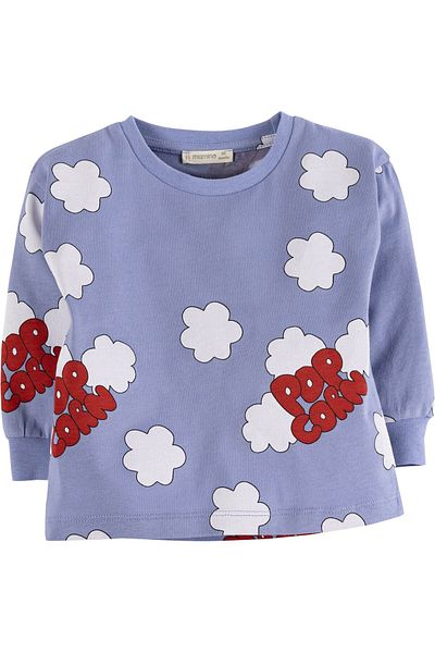 İdilbaby&Mamino Пижамен комплект за момиче IDILBABY&MAMİNO в цвят пуканки и лилаво