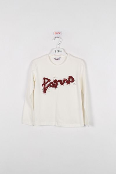 incity Girl's Sequin Detailed Paris Long Sleeve T-shirt