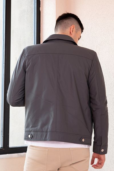 Hodore Gray Men's Genuine Leather Jacket