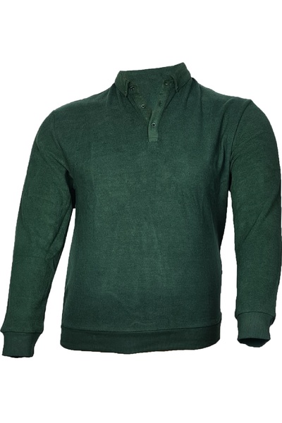 Epos Büyük Beden Polo Yaka Selanik Kışlık Sweatshirt