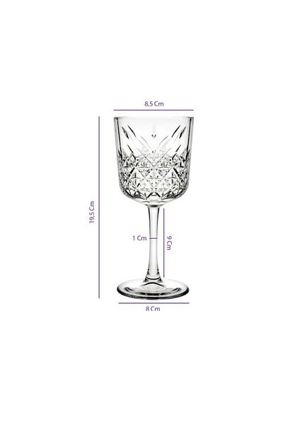 Paşabahçe Red Wine Glass, Timeless Set of 6 Glasses 440276