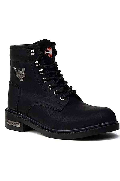 İncim ®| Cizme Harley unisex, negre, rezistente la frig, confortabile, elegante, cu fermoar, stil special, cu fleece în interior