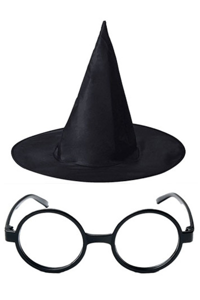 MOBEE Harry Potter Şapkası Ve Gözlüğü Parti Yılbaşı Cadılar Bayramı Doğum Gün...