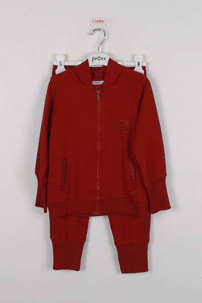 incity Girl's Sleeves Stone Detailed Tracksuit Set (2 Pieces)