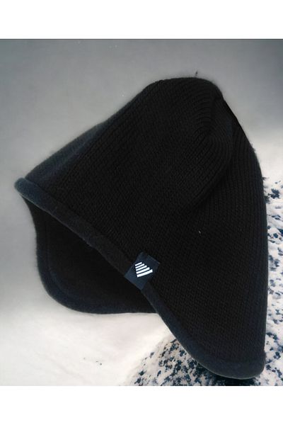 Shopiolog Unisex Windproof Thermal Knitted Beanie with Polar Fleece Ear-Neck Protector
