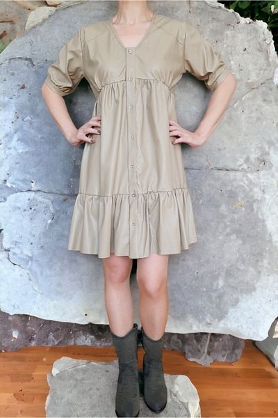 BEBE PLUS Leather Dress