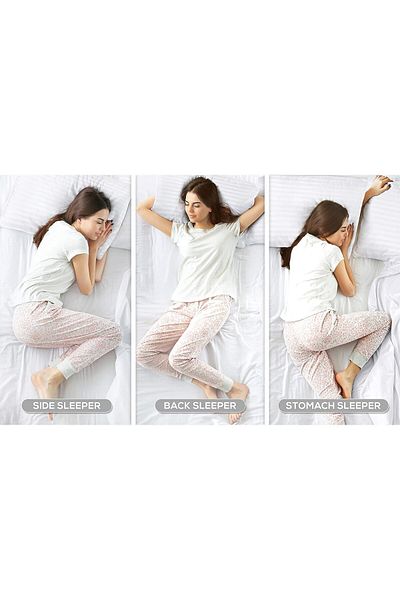 Soft Colours 2 bucăți 100% bumbac pernă din silicon satinat cu dungi