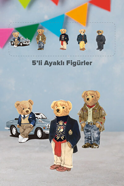 eddadijital Ayaklı Maket Figür Polo Bear Konsepti Masa Üstü