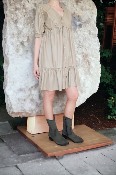 BEBE PLUS Leather Dress