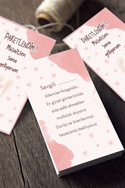 Spacepiks Paketlendim Teşekkür Kartı 100 Adet 8,3x5cm