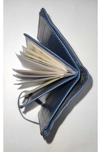 firdevsi hobi nubuck vertical rubberized card holder wallet