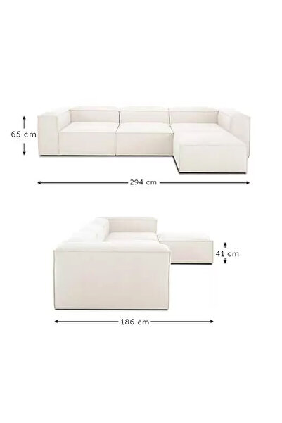 BOZKOÇHOME MİA Relax Köşe Koltuk Takımı Modern L Koltuk