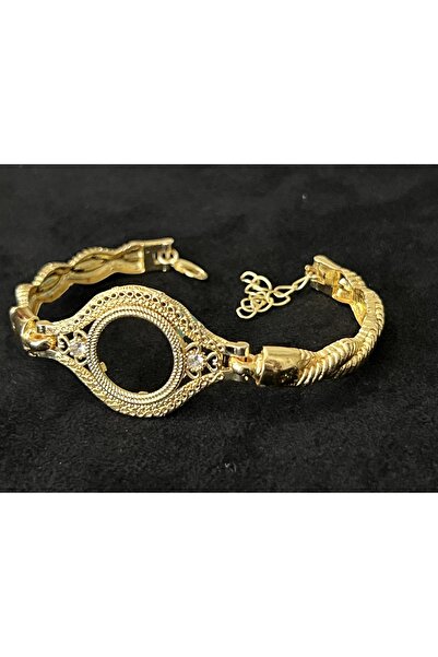 Özüm Koleksiyon Çeyrek Altın Için Çerçeveli Kelepçe Bileklik (Kelepçe - Sade)