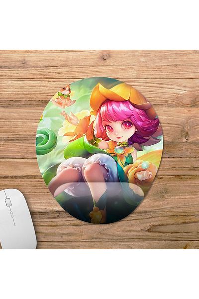 Pixxa Mobile Legends - موديل لوحة ماوس تشانغ مع دعم للمعصم - 3 بيضاوي