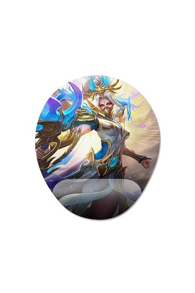 Pixxa Mobile Legends - موديل لوحة ماوس Hanabi مع دعم للمعصم - 3 بيضاوي
