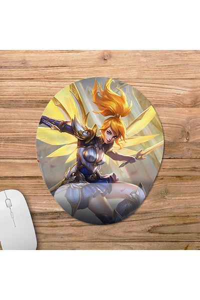 Pixxa Mobile Legends - موديل لوحة ماوس فاني مع مسند للمعصم - 3 بيضاوي
