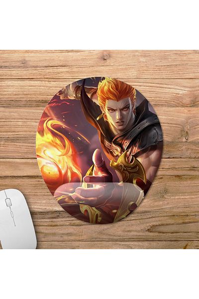 Pixxa Mobile Legends - موديل لوحة ماوس مدعومة للمعصم Valir - بيضاوي واحد