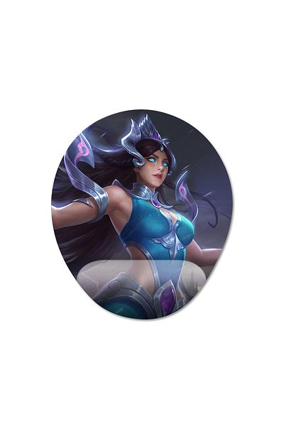 Pixxa Mobile Legends - موديل لوحة ماوس Kadita مع دعم للمعصم - 3 بيضاوي