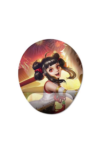 Pixxa Mobile Legends - موديل لوحة ماوس لوليتا مع مسند للمعصم - 2 بيضاوي