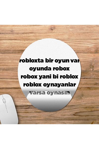 Pixxa لعبة Roblox فيها لعبة Robox نموذج لوحة الماوس مع دعم المعصم - 1 بيضاوي
