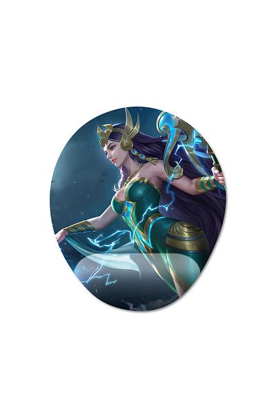 Pixxa Mobile Legends - موديل لوحة ماوس Kadita مع دعم للمعصم - بيضاوي واحد