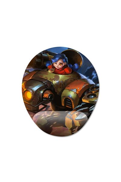 Pixxa Jawhead - موديل لوحة ماوس مدعومة للمعصم من Mobile Legends - بيضاوي واحد