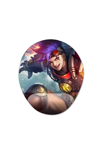 Pixxa Mobile Legends - موديل لوحة ماوس X.Borg مع دعم للمعصم - بيضاوي واحد
