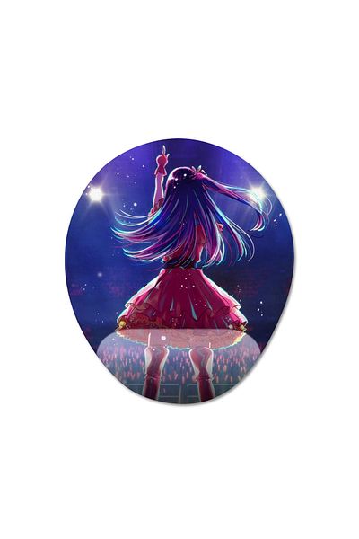 Pixxa موديل لوحة ماوس داعمة للمعصم من Oshi no Ko - 2 بيضاوي
