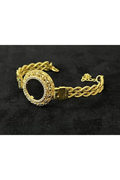 Özüm Koleksiyon Çeyrek Altın Için Çerçeveli Kelepçe Bileklik (Kelepçe - Sade)