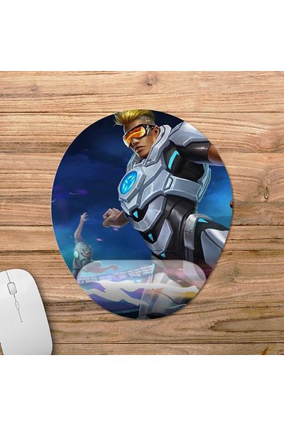 Pixxa Mobile Legends - موديل لوحة ماوس برونو مع مسند للمعصم - 1 بيضاوي