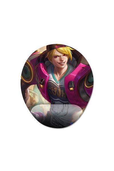 Pixxa Mobile Legends - موديل لوحة ماوس X.Borg مع مسند للمعصم - 4 بيضاوي