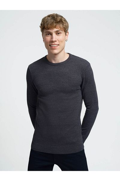 Loft LF2030179 Men's Regular Fit Sweater - ANTHRACITE - L - ST06896-ANTHRACITE-L