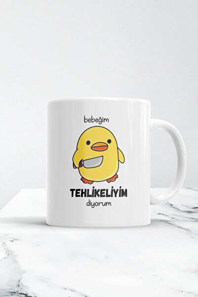 WixelArt Bebeğim Tehlikeliyim Diyorum Kupa Bardak