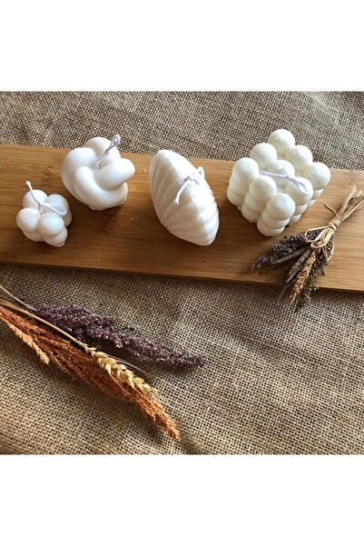 wax silicone mold set of 4 (large oyster, large bubble, knot, mini bubble)