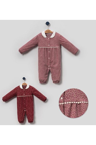 Necix's Peanut Hamburg Baby Girl Jumpsuit