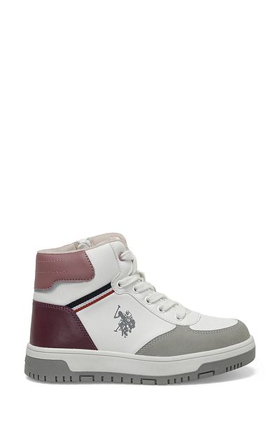 U.S. Polo Assn. VALERIN 3PR White Girls' High Sneaker